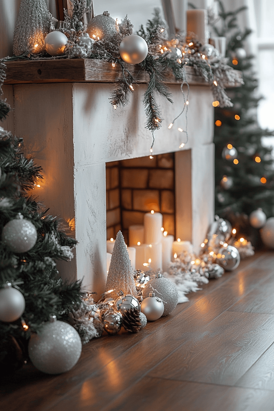 2 sleek fireplace holiday appeal