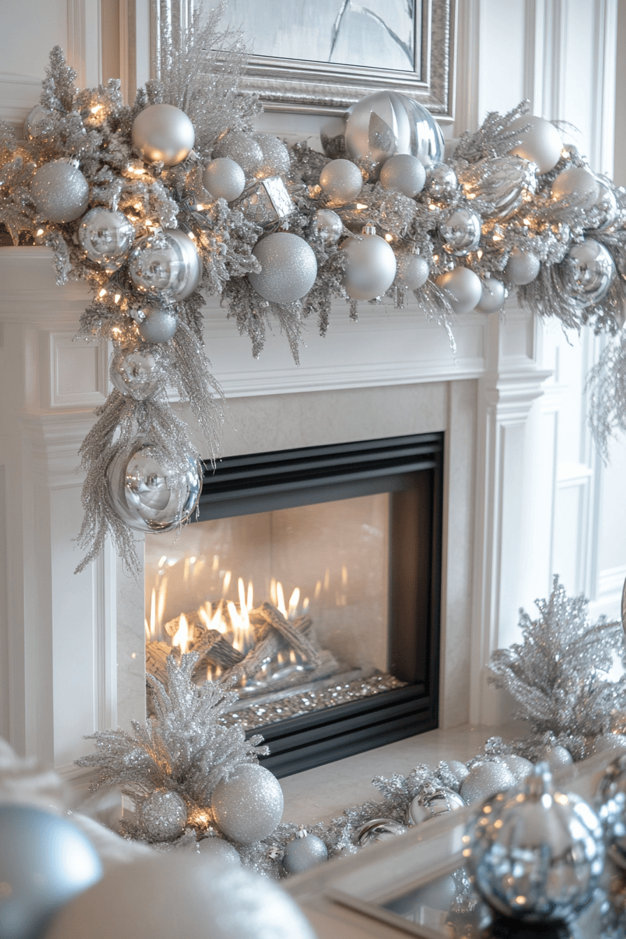 20 silver shimmer mantle elegance