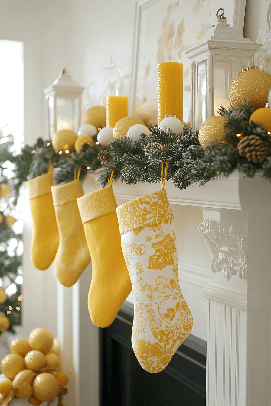 20 sunny white holiday fireplace
