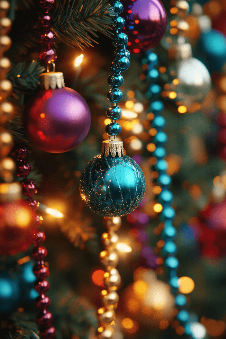 21 shimmering beaded holiday strands