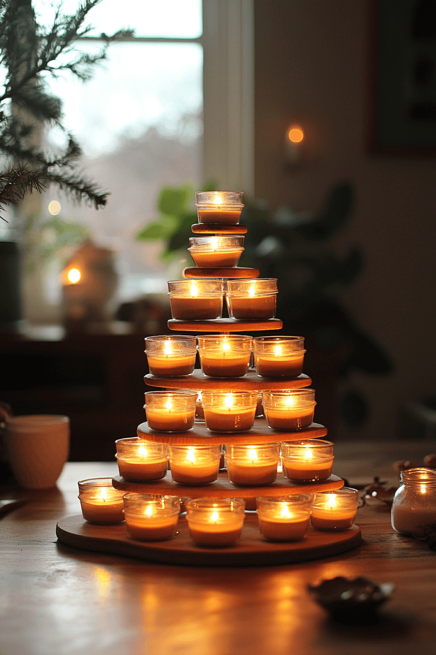 22 tea light christmas tree