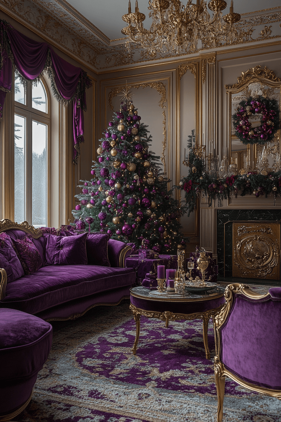 23 opulent plum holiday decor