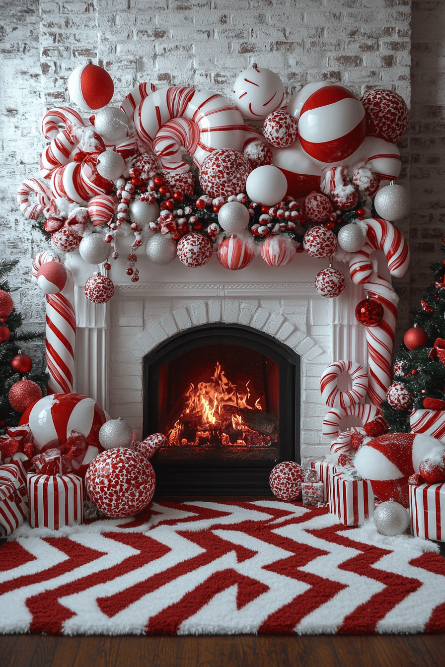 23 peppermint inspired fireplace style