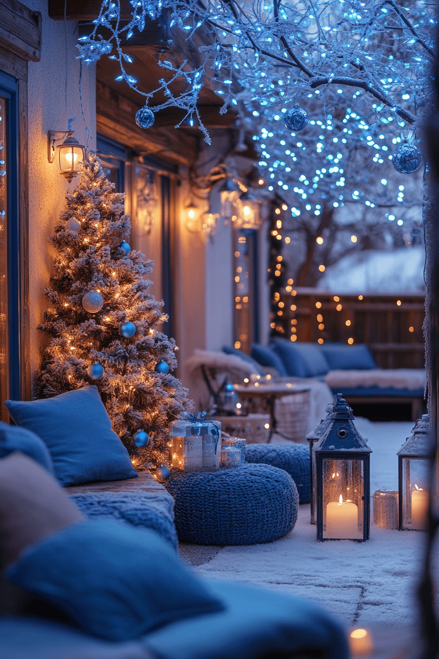 24 magical blue patio ambience