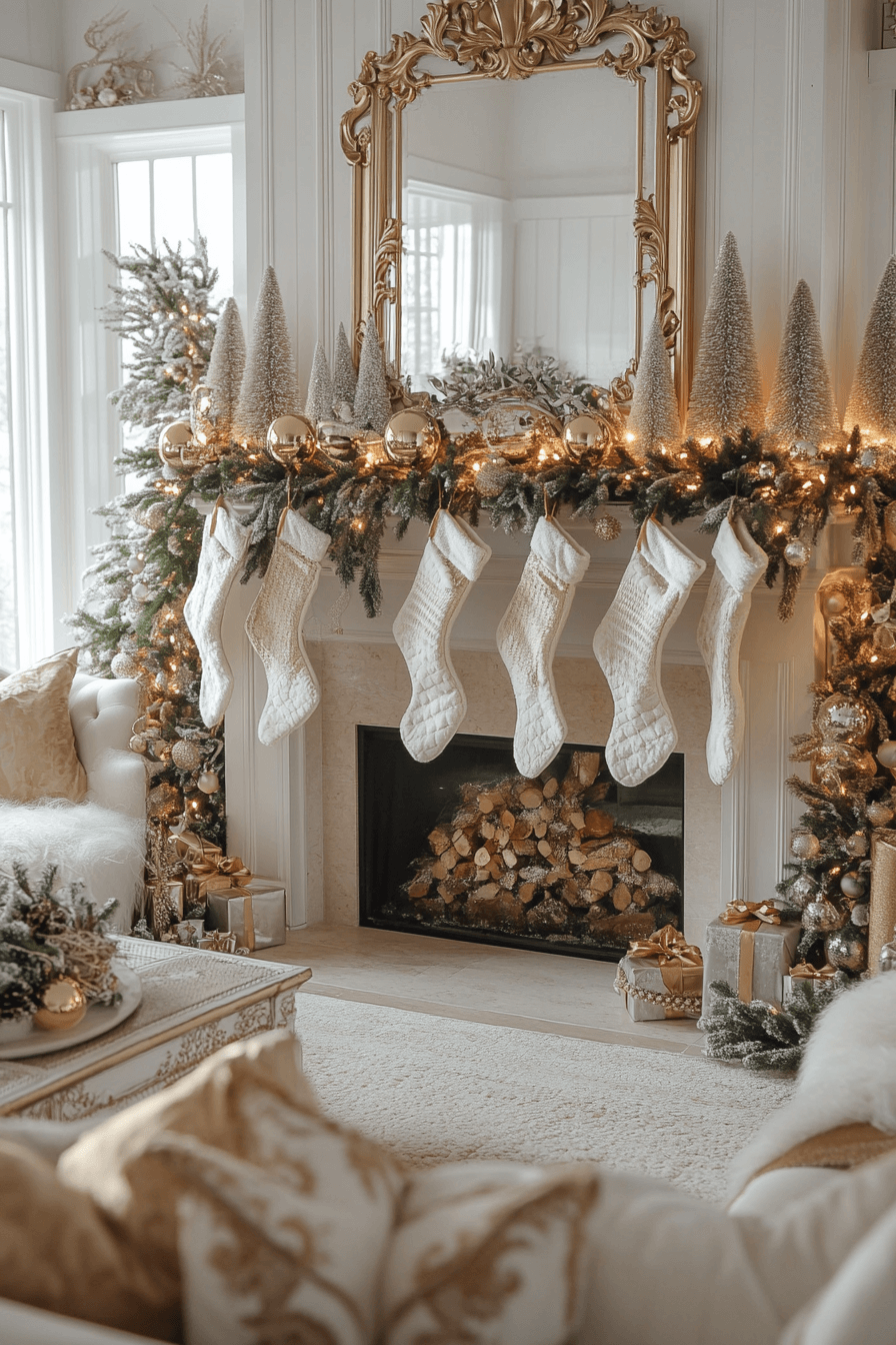 3 luxe champagne holiday mantel