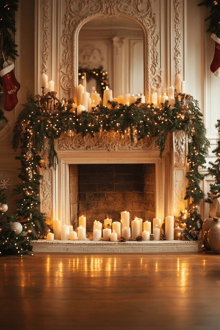 3 mantle candle glow magic