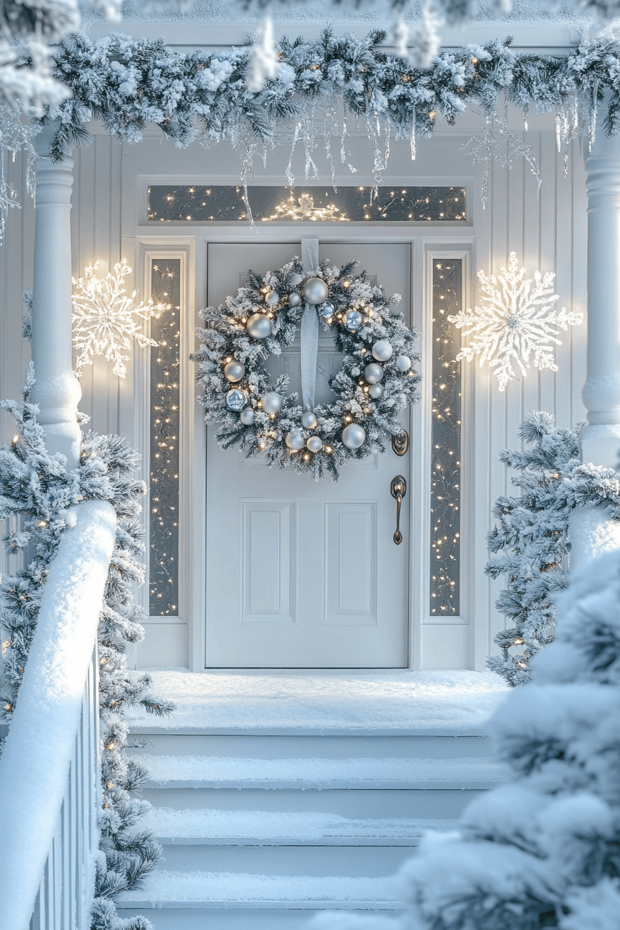 4 frosted sparkling porch scene