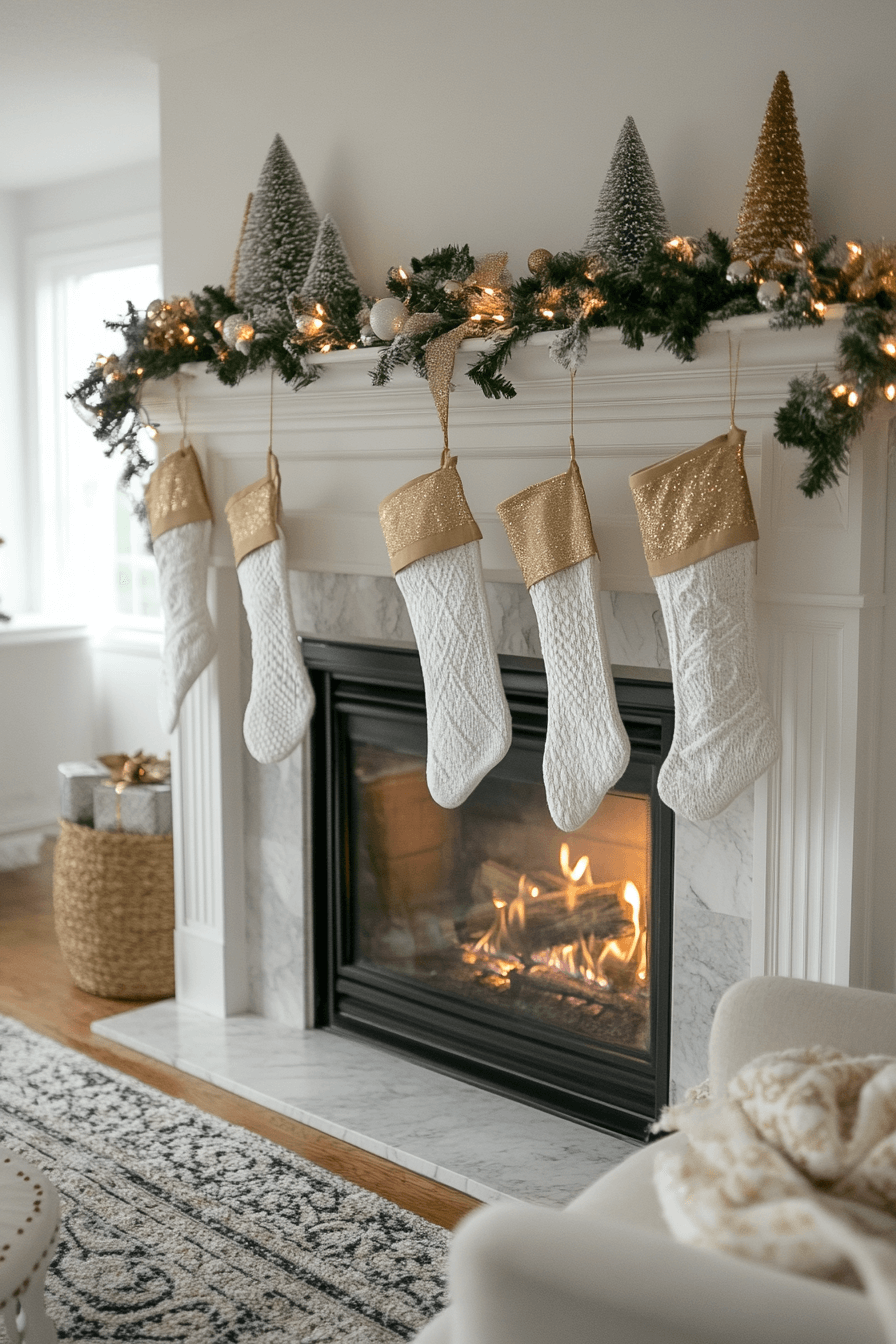 4 ivory glow seasonal mantel