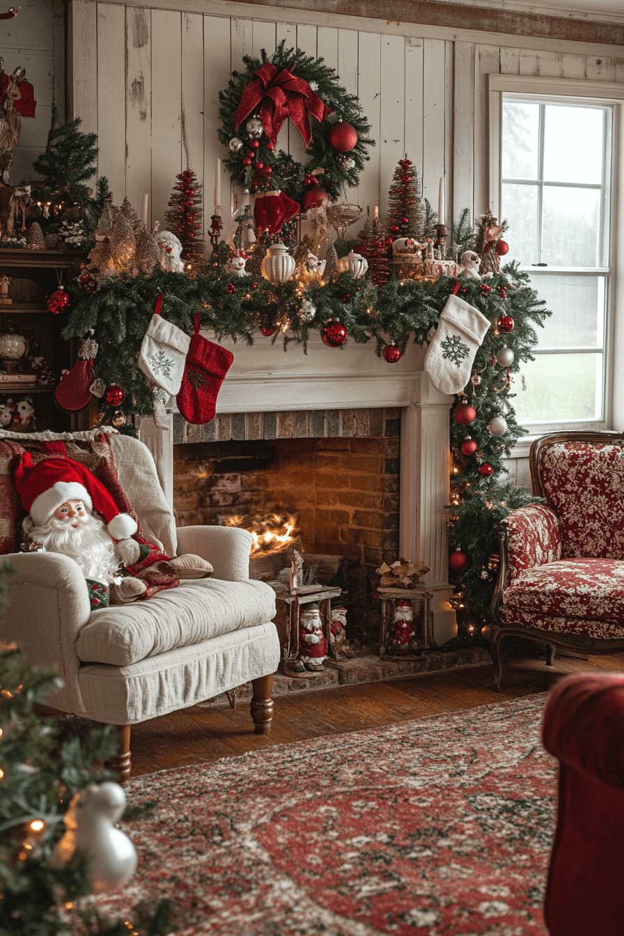 4 retro christmas hearth style