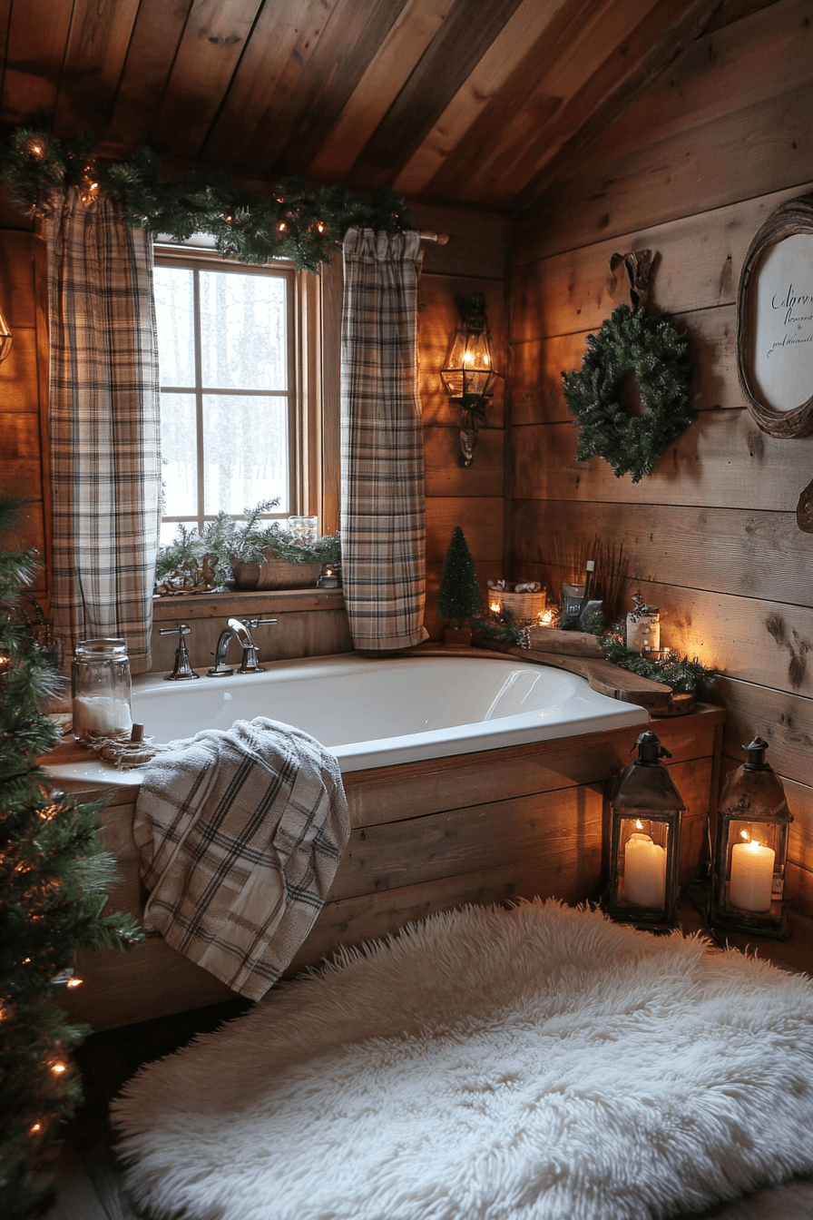 6 cozy timber bathroom glow