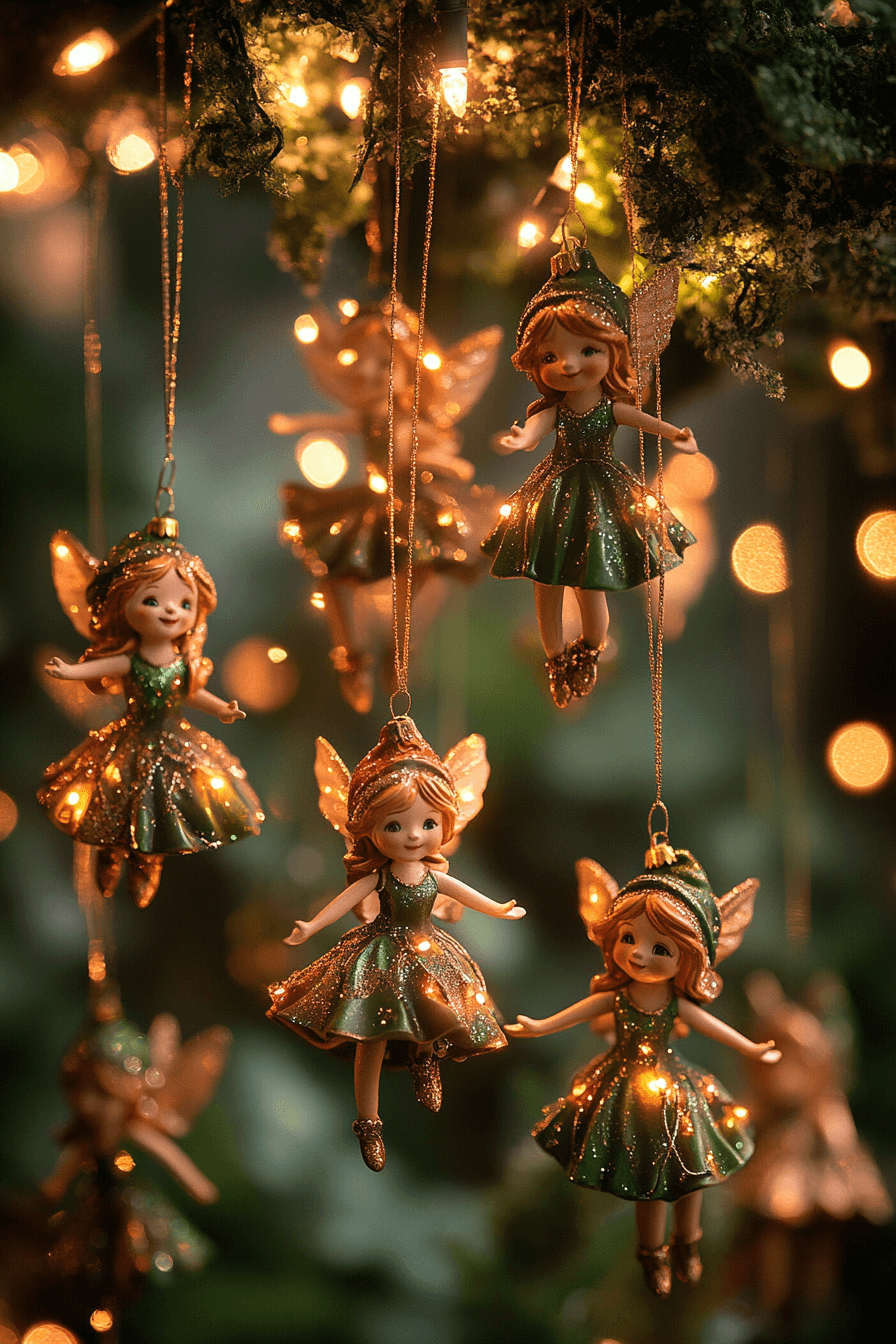 7 enchanted elf fairy ornaments