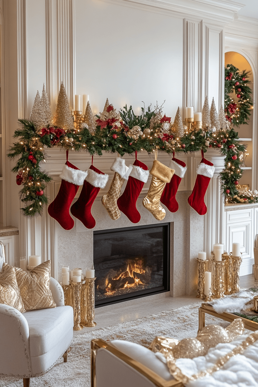 8 bold glam christmas mantel