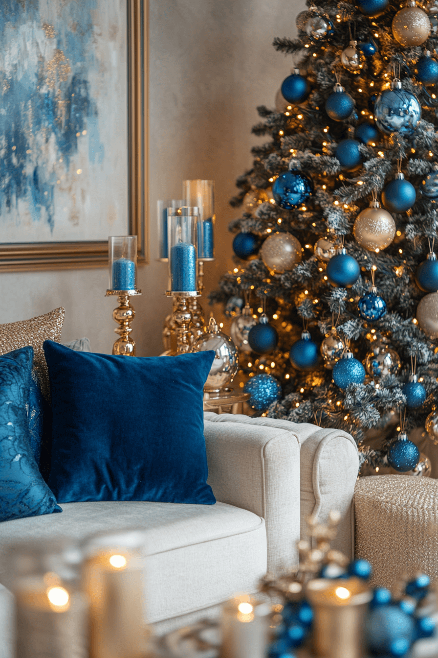 8 chic blue gold details