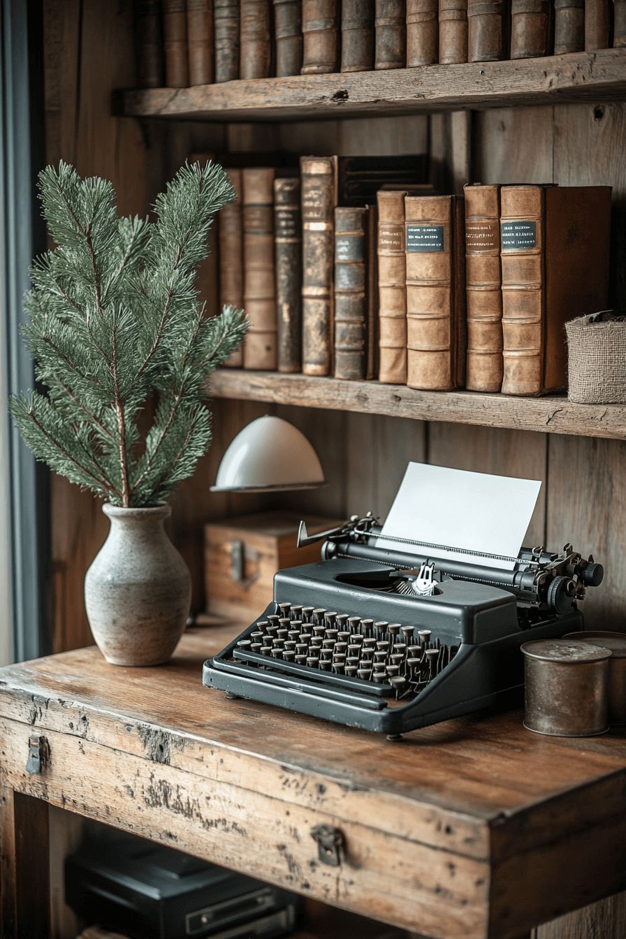 8 office rustic winter serenity