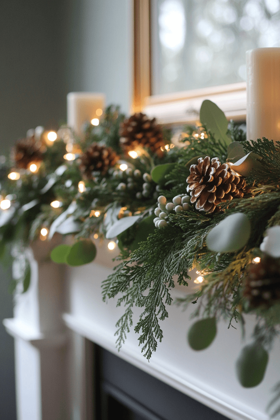 9 evergreen garland mantle bliss