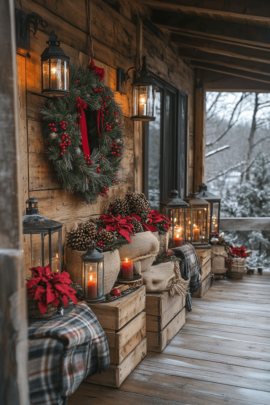 9 rustic winter porch ambience