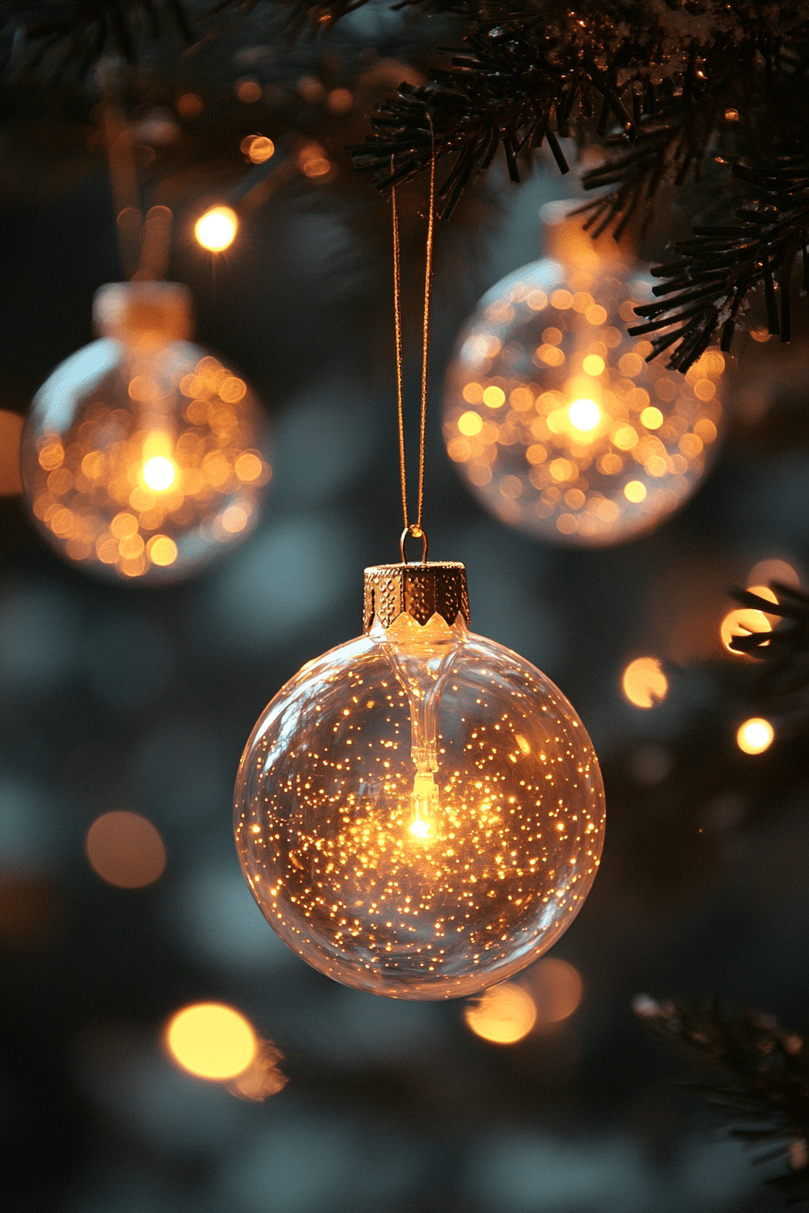 Illuminated LED Holiday Baubles 1 2