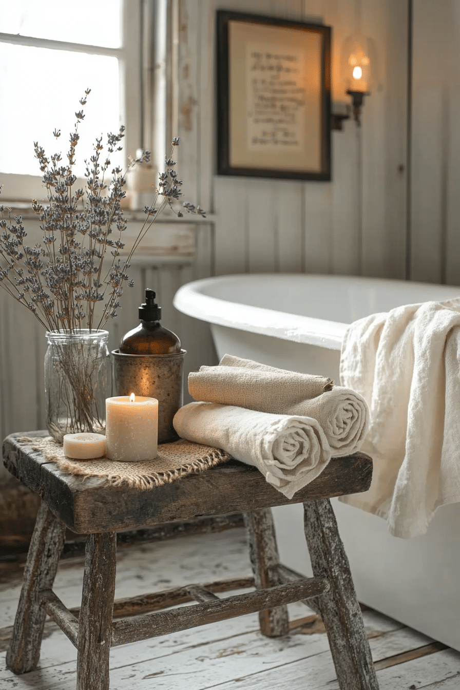 Rustic Bathroom Yuletide Style 1