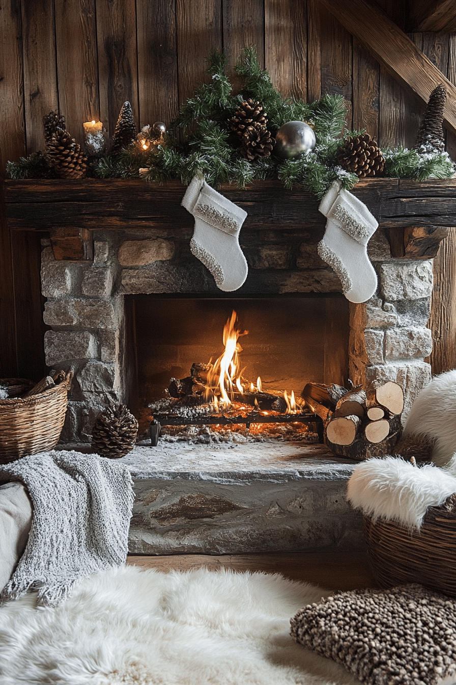 Rustic Lodge Fireplace Comfort 1