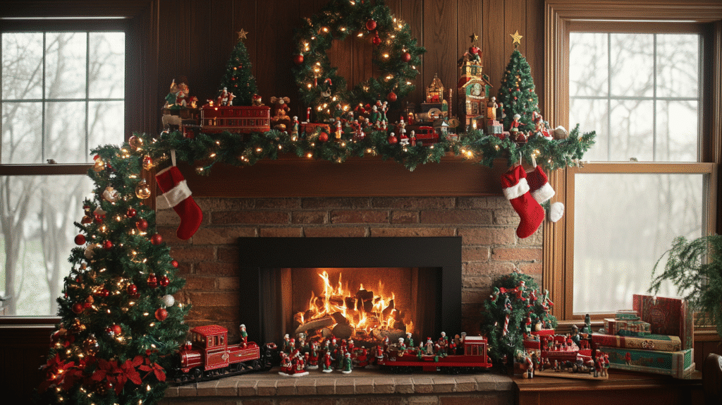 christmas fireplace decor 1