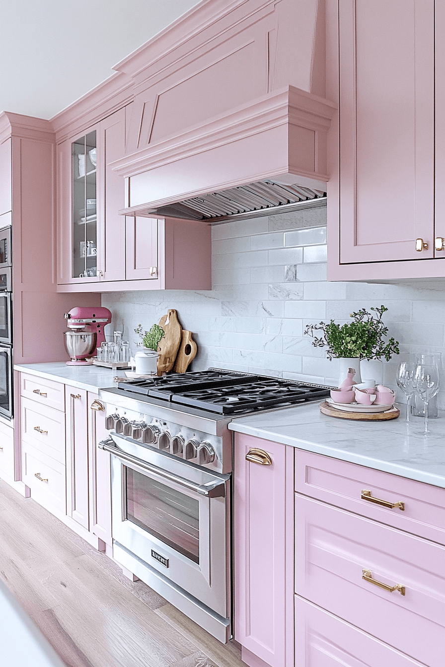 13 blush pink cabinet elegance