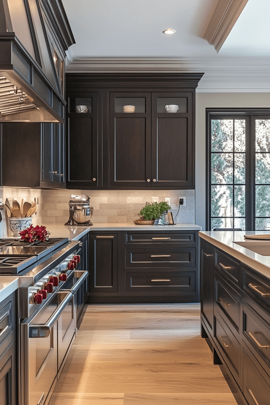 14 espresso grounded cabinet look