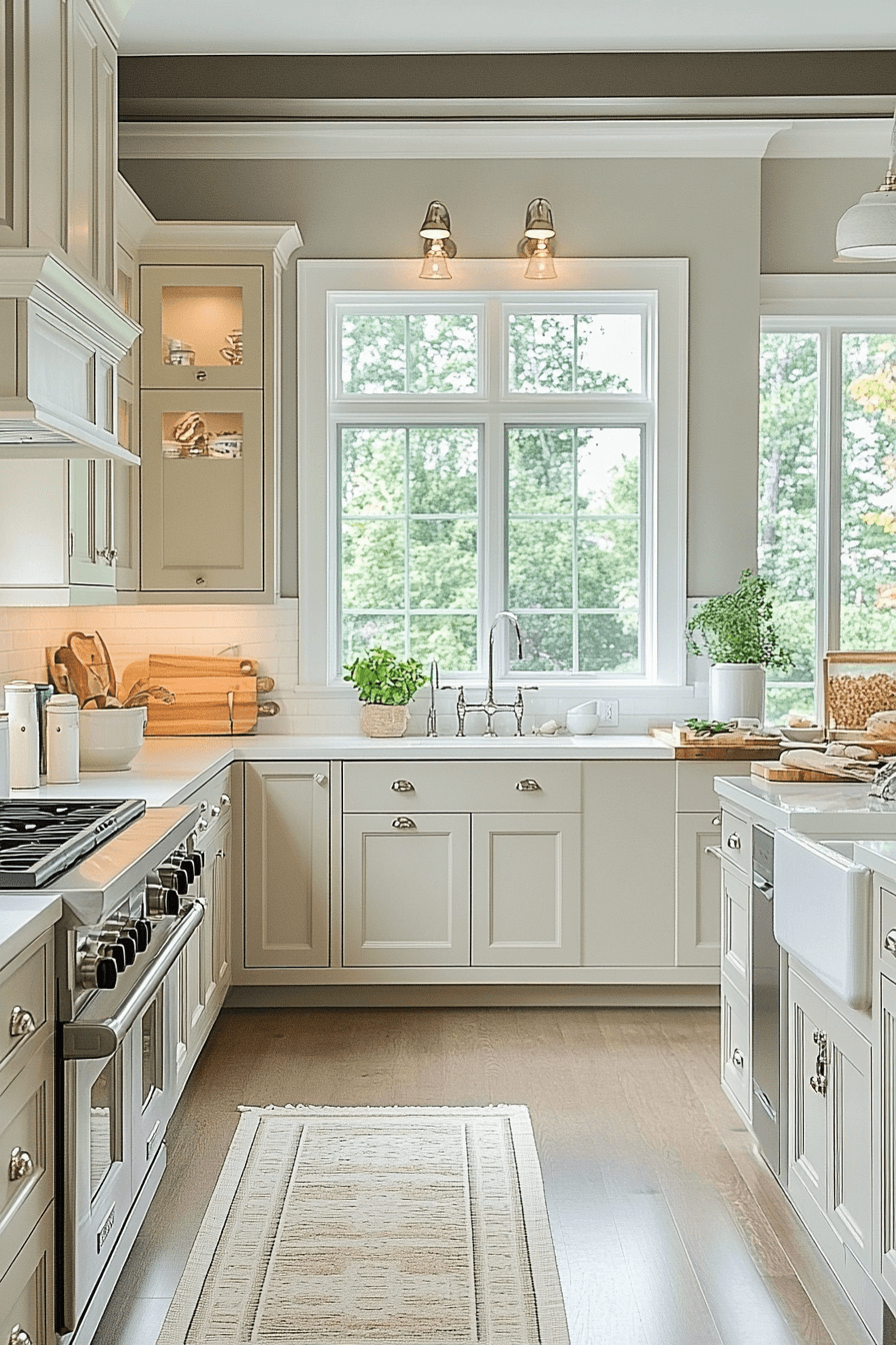 17 peach soft glow cabinets