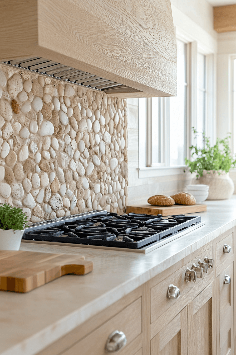 17 pebble mosaic kitchen