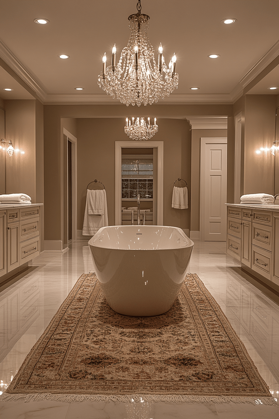 19 chandelier centered glam