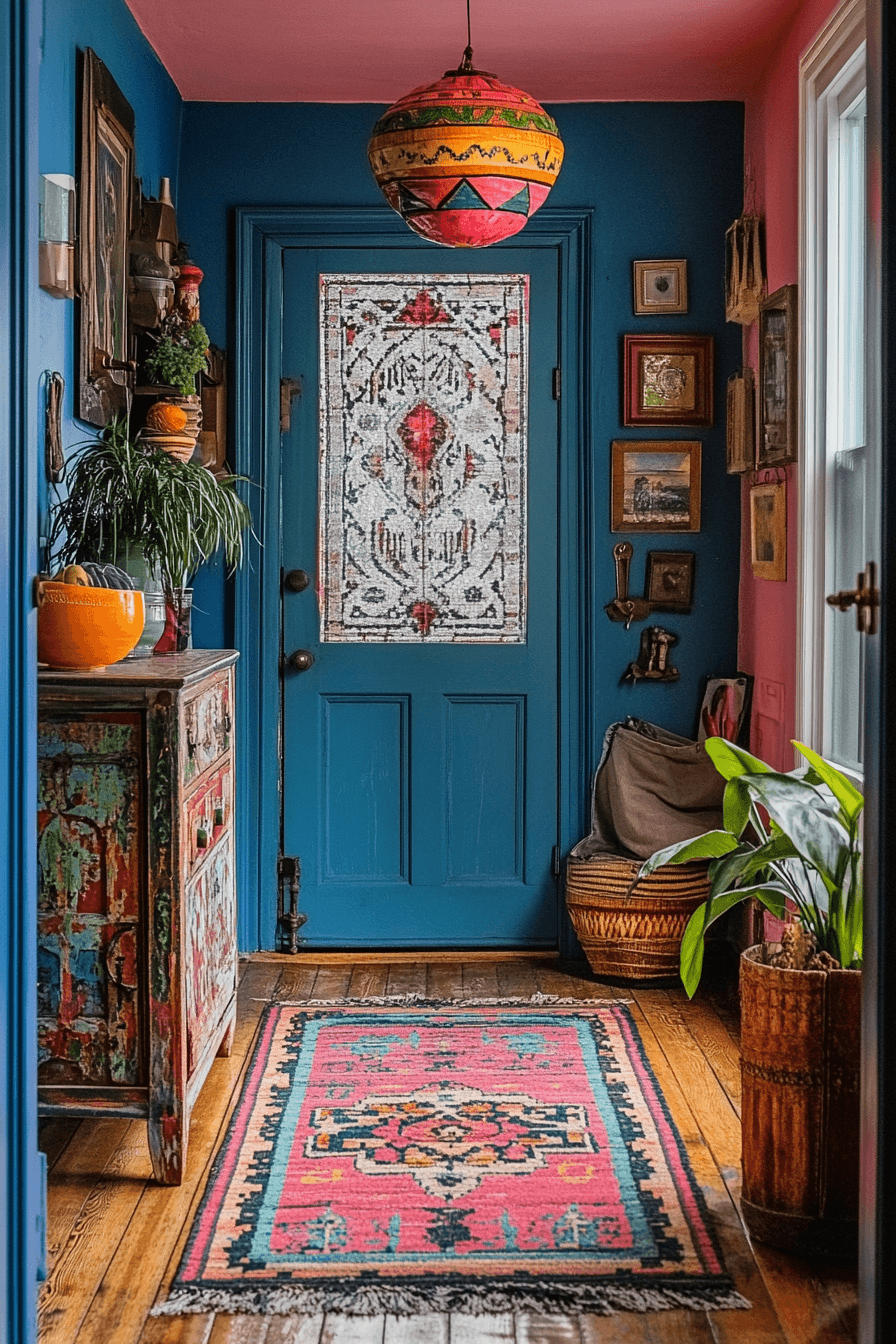 19 colorful eclectic entry