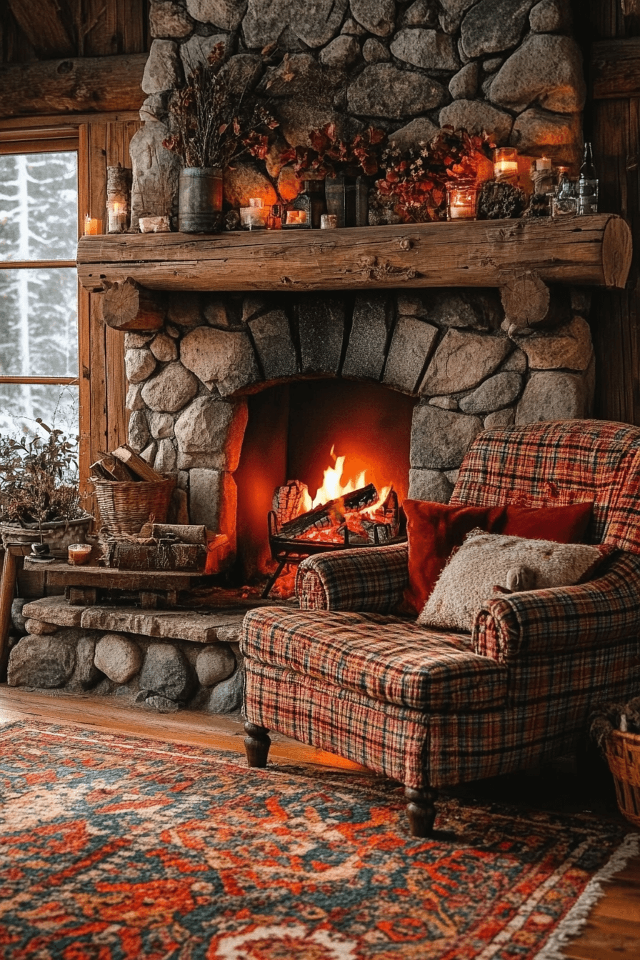 19 cottage fireplace warmth