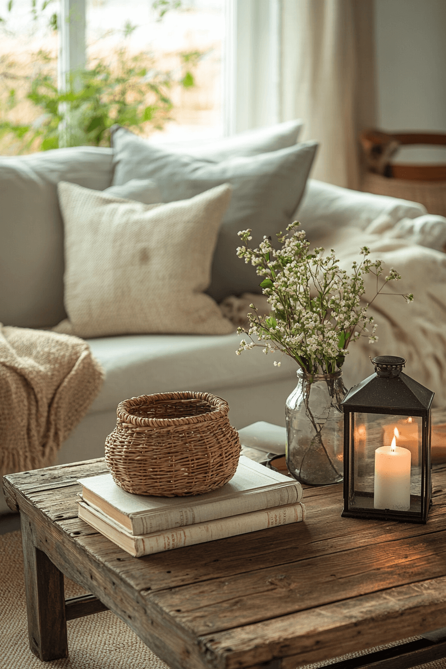 2 cozy rustic table layers