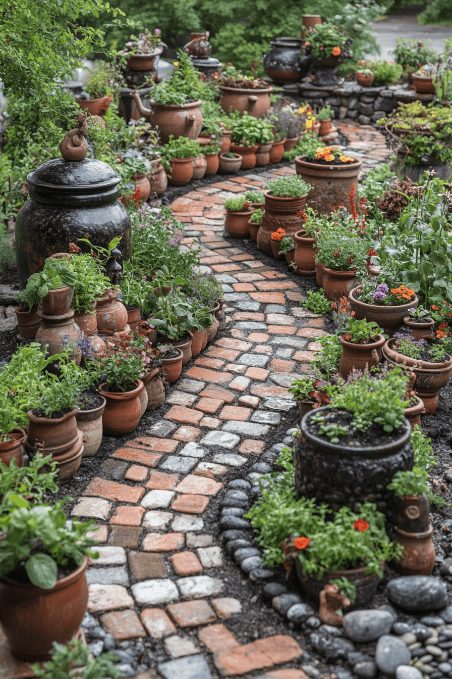 20 aged stone garden details