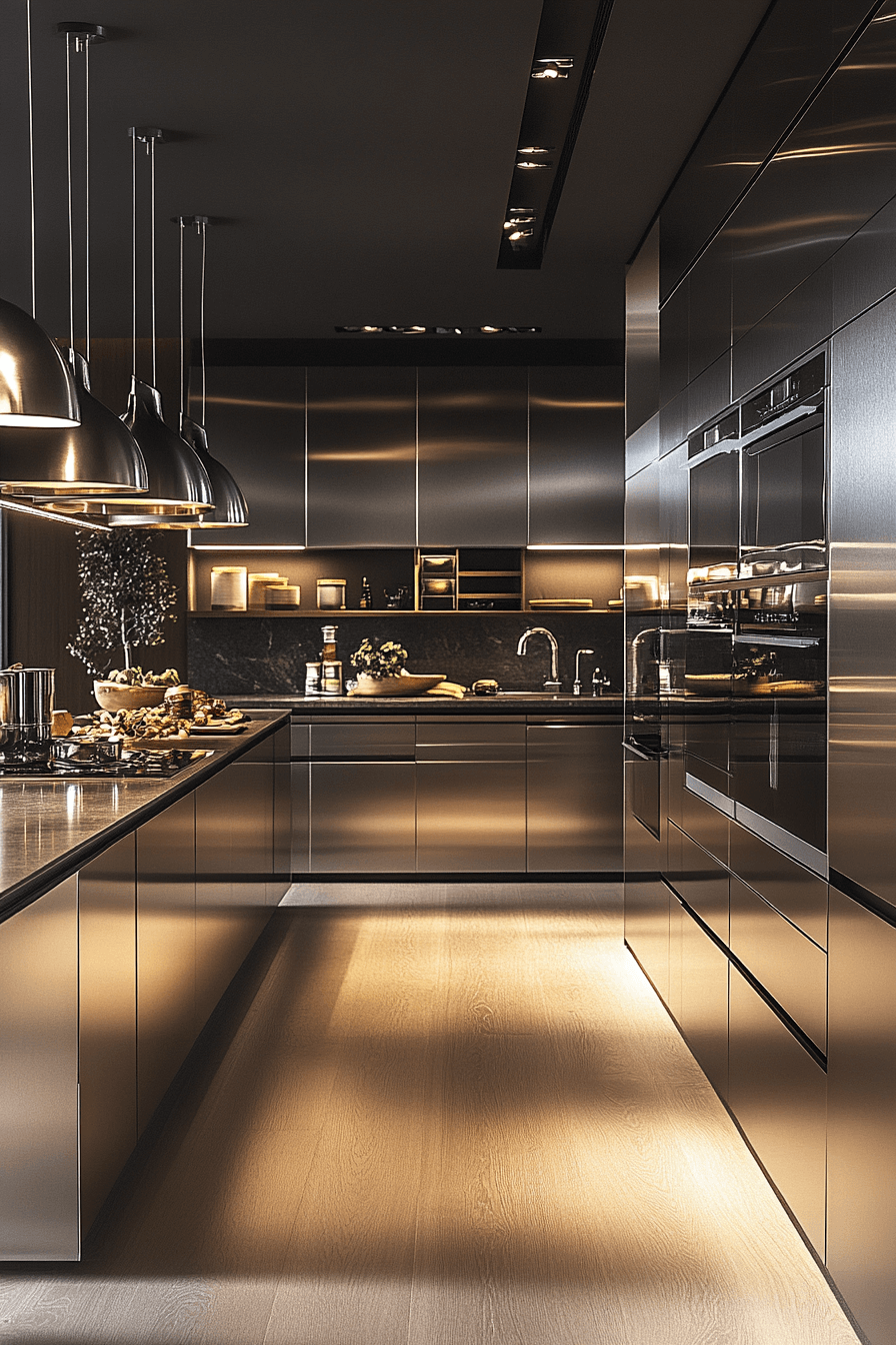 22 silver modern kitchen cabinets