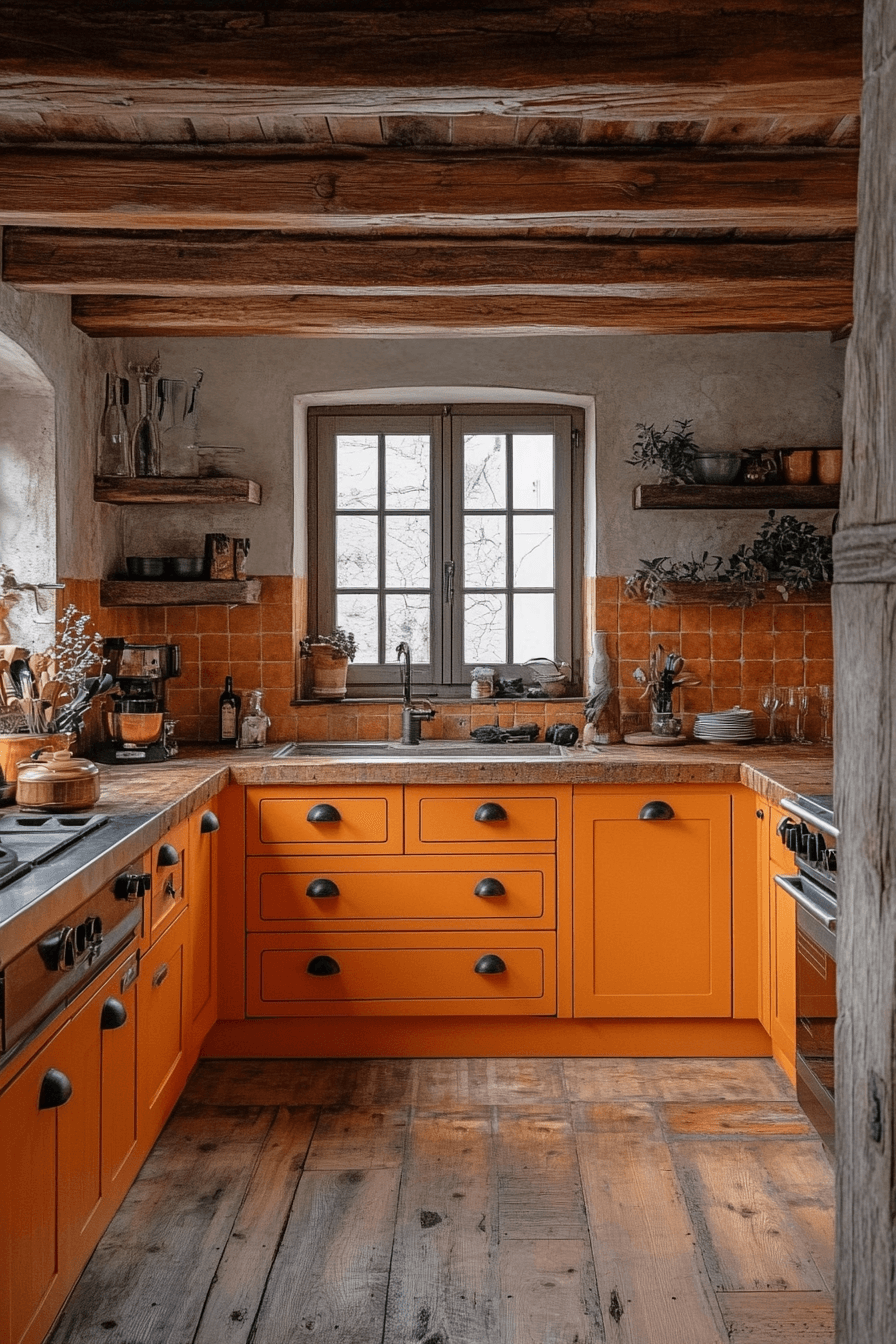 23 tuscan orange cabinet charm