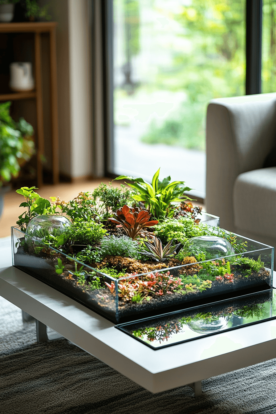 24 living green table look