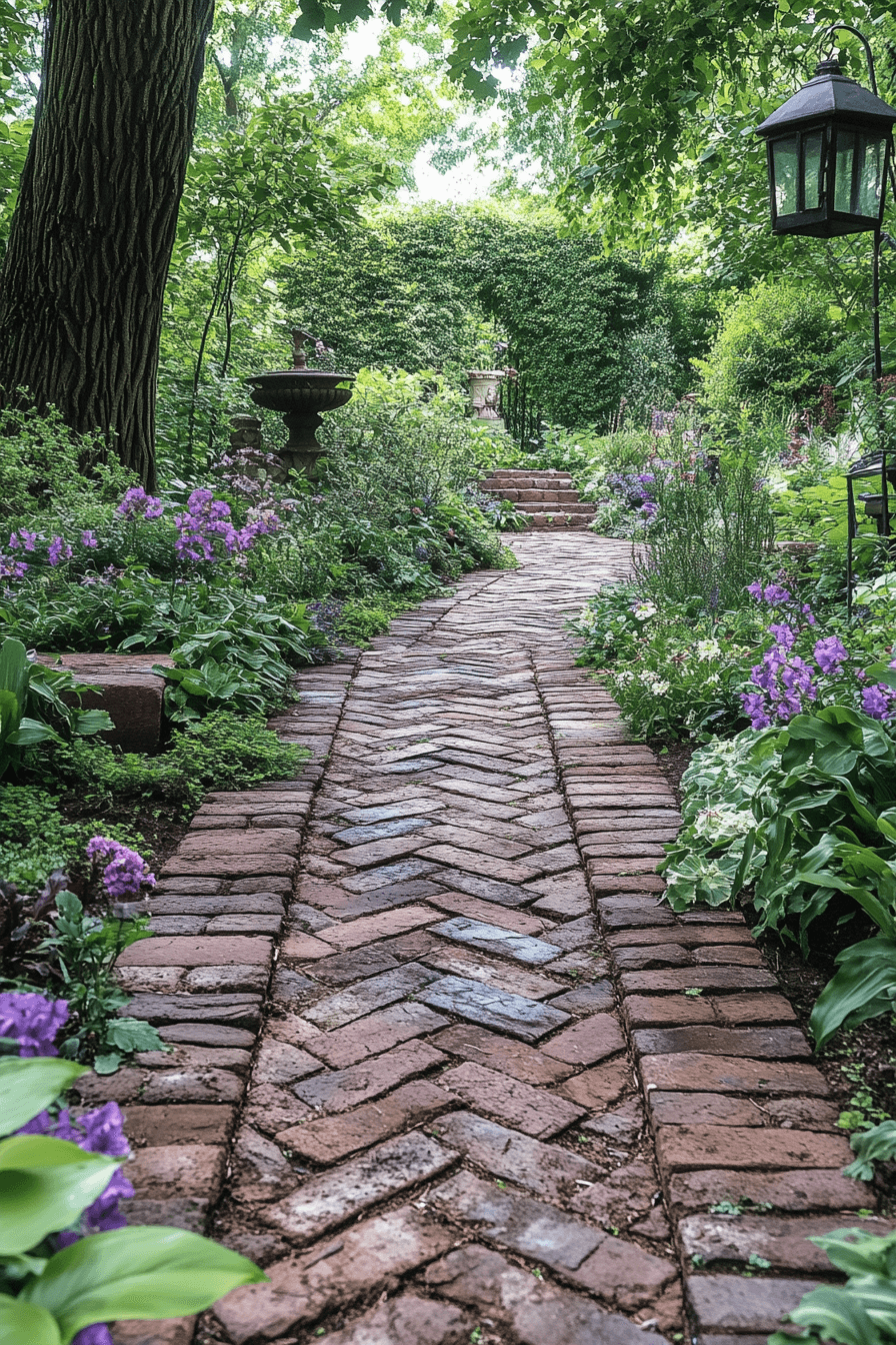 26 reclaimed brick path