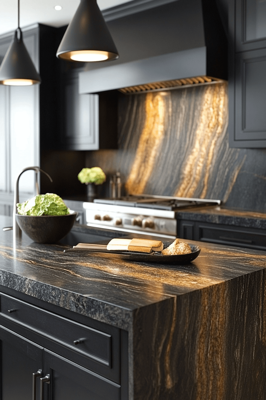 27 crystalline quartzite backsplash