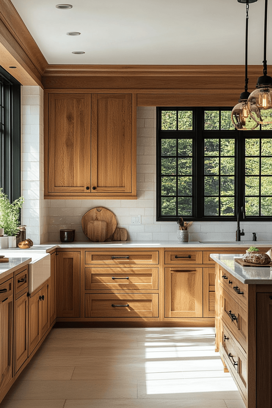 3 light filled oak kitchen