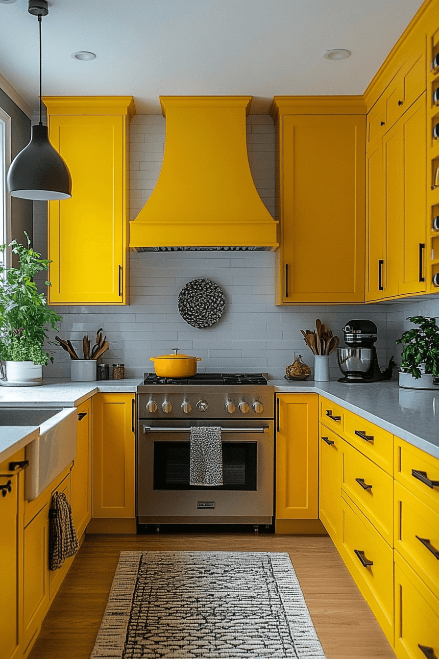 3 sunshine yellow kitchen style