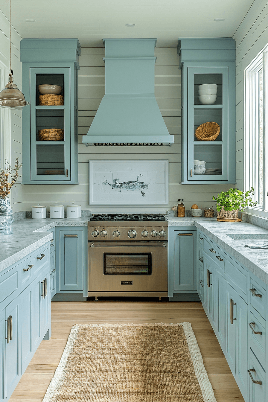 4 coastal blue cabinet calm