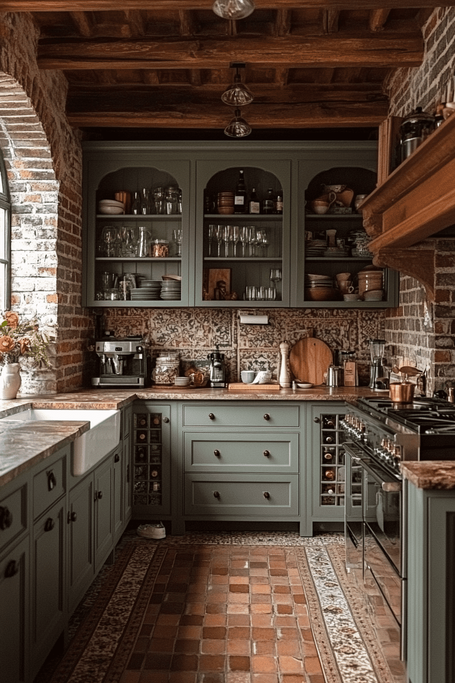 5 natural green cabinet depth