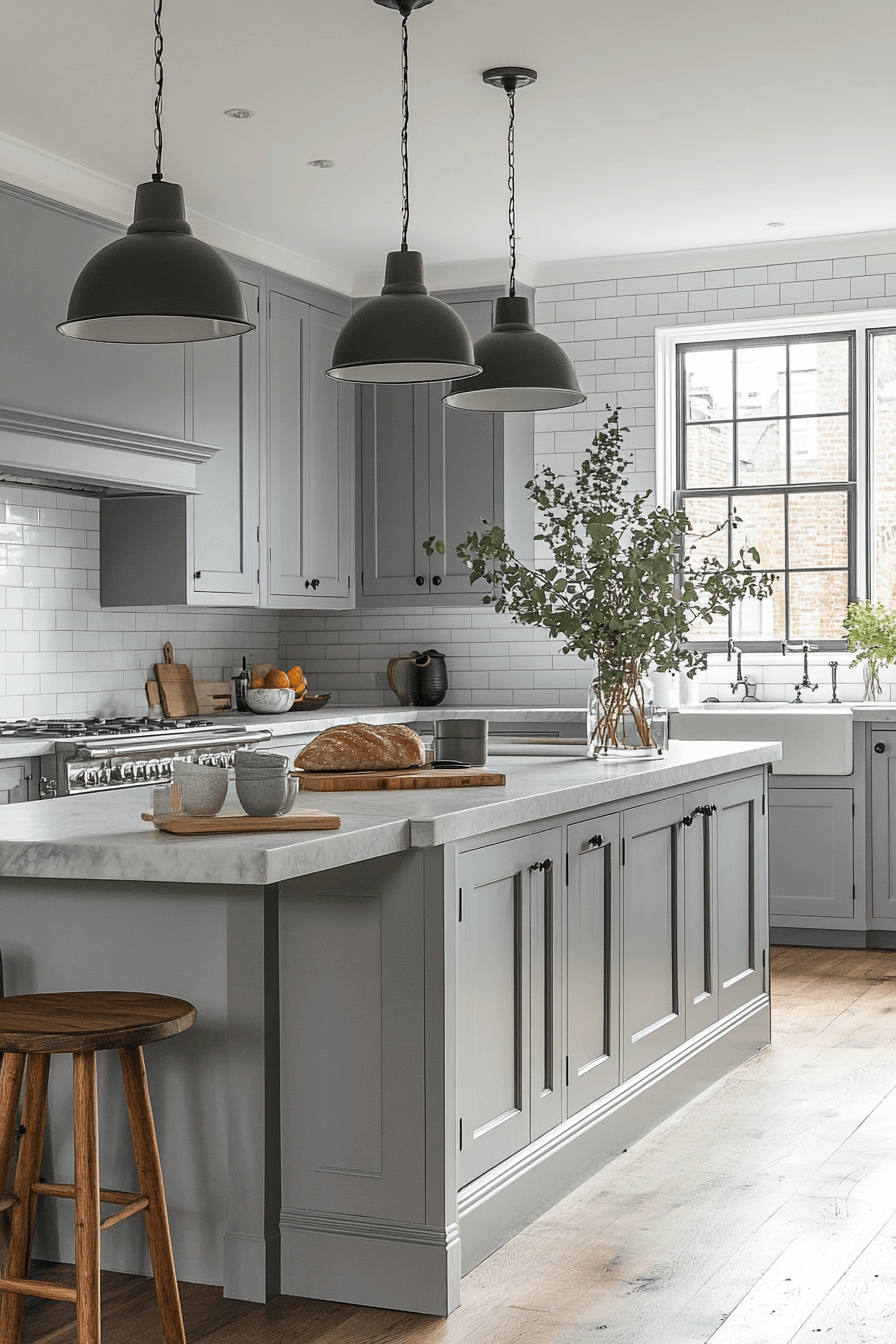 6 light gray clean cabinets