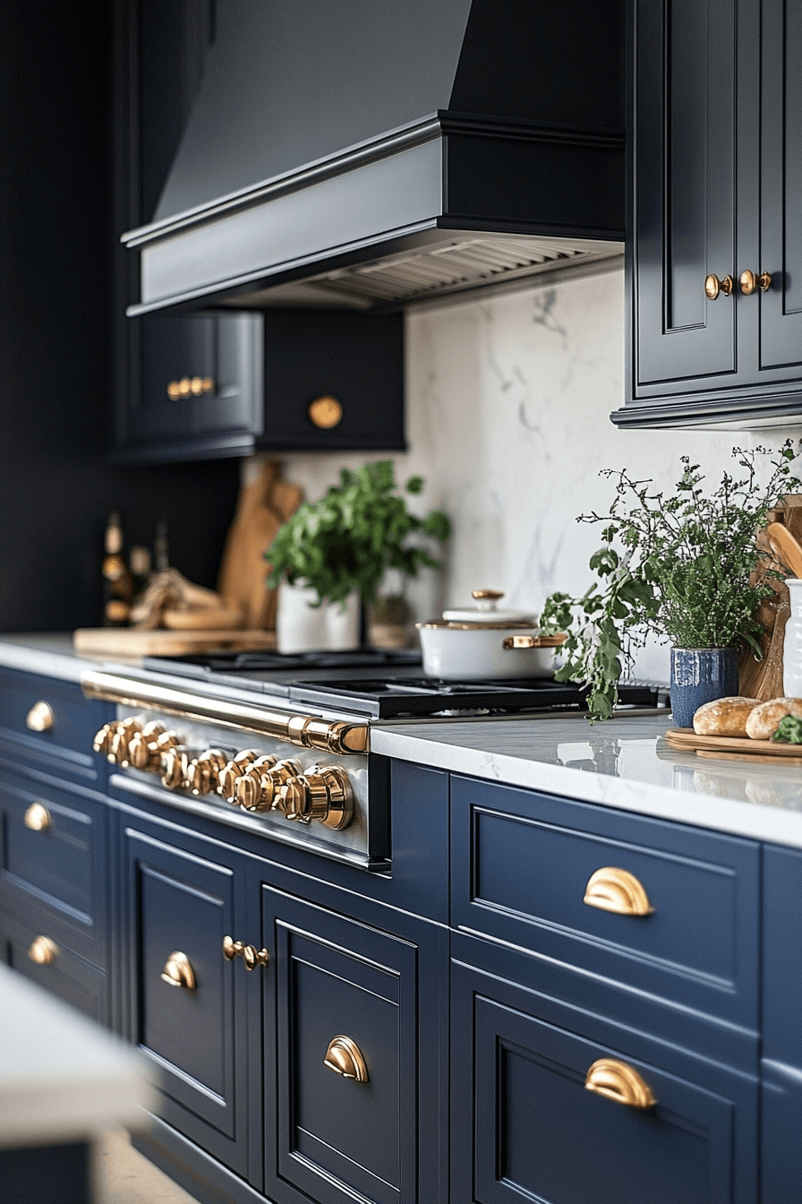 7 navy classic kitchen look