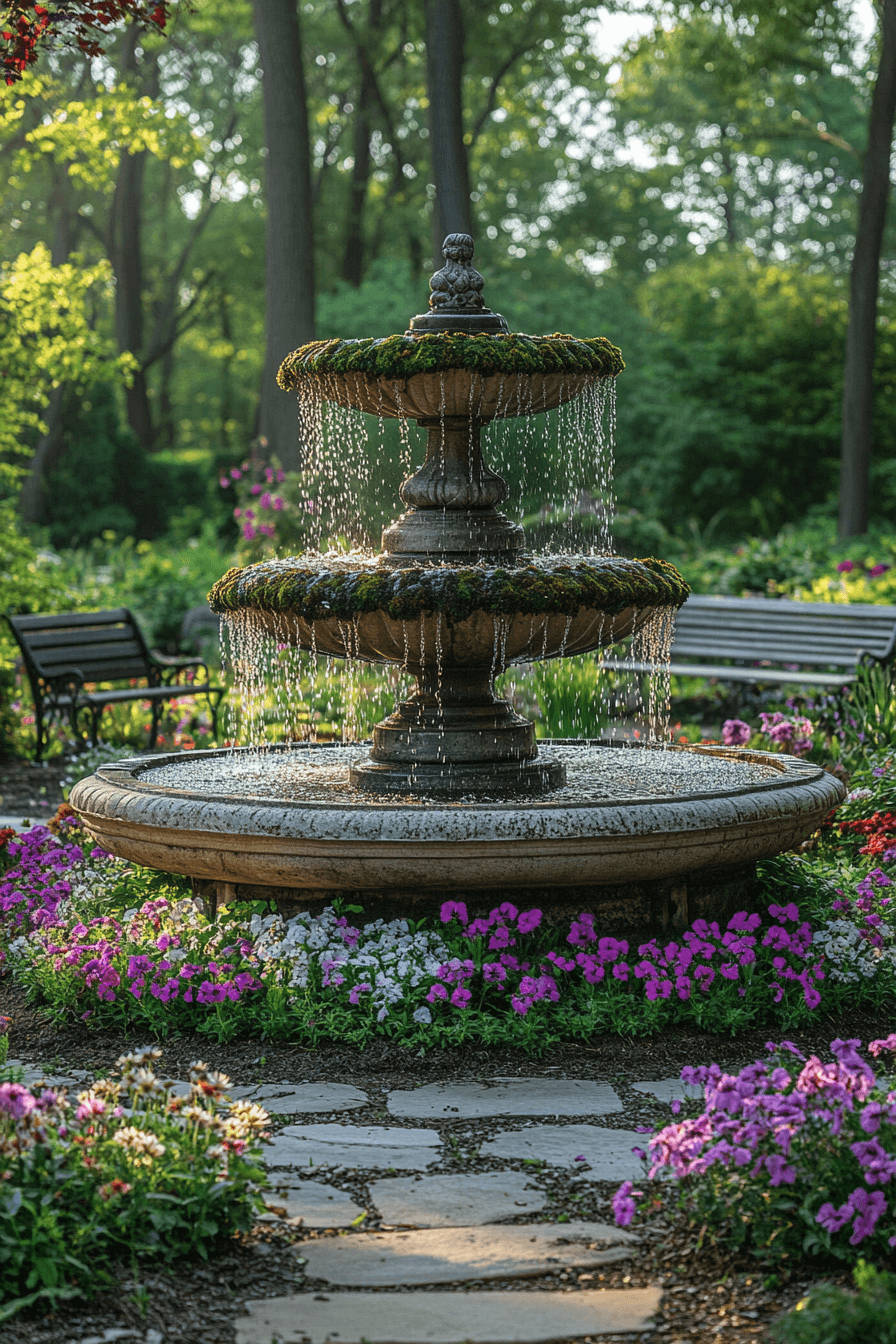 8 old world garden fountain
