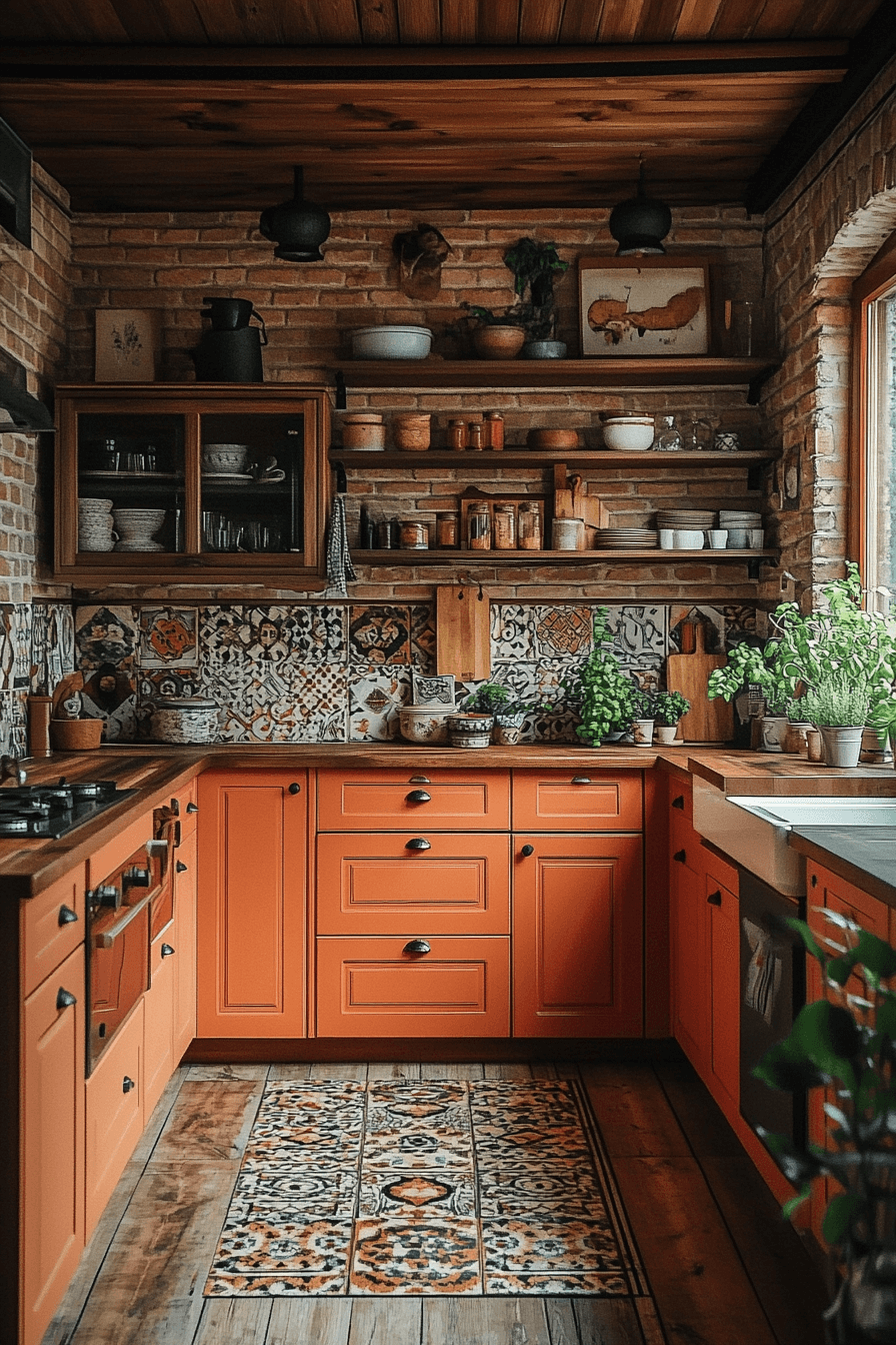 8 terracotta warm cabinet tone