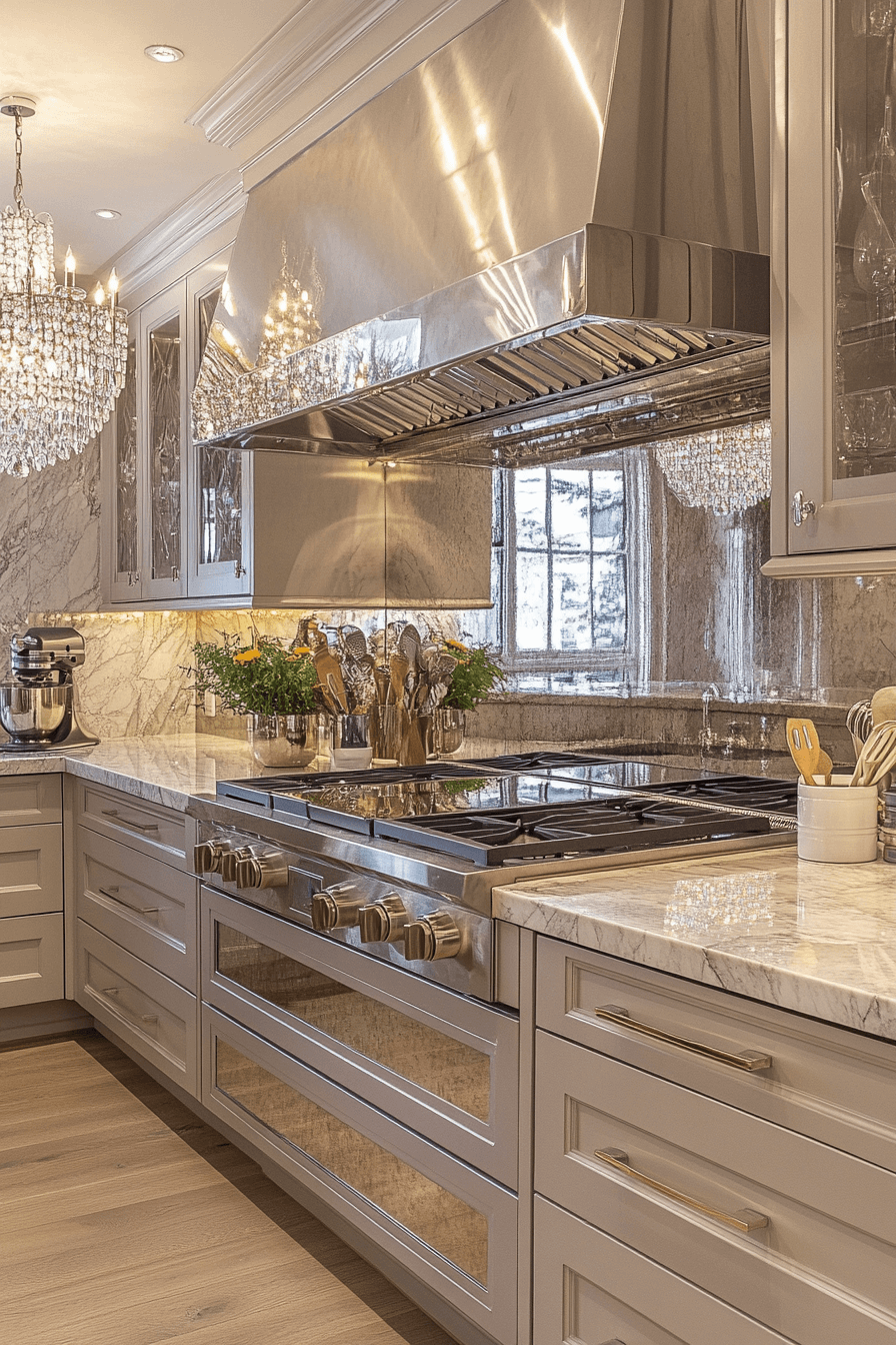 9 reflective mirror tile walls