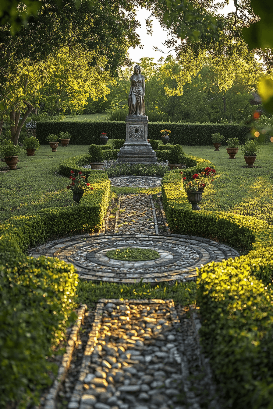 9 stone sculpture accents