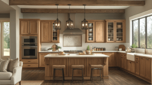 honey oak kitchen cabinets