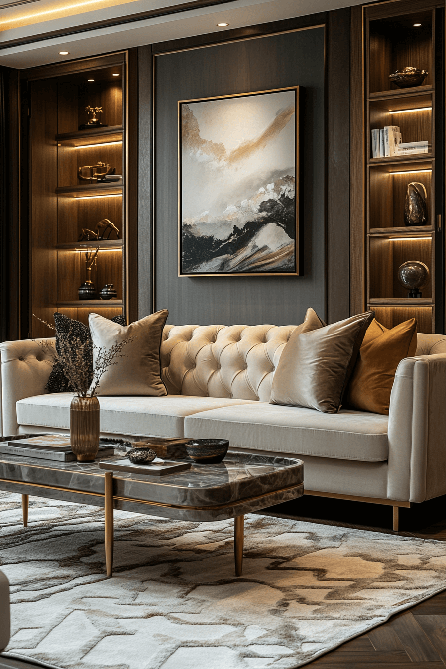 1 geometric brass lounge